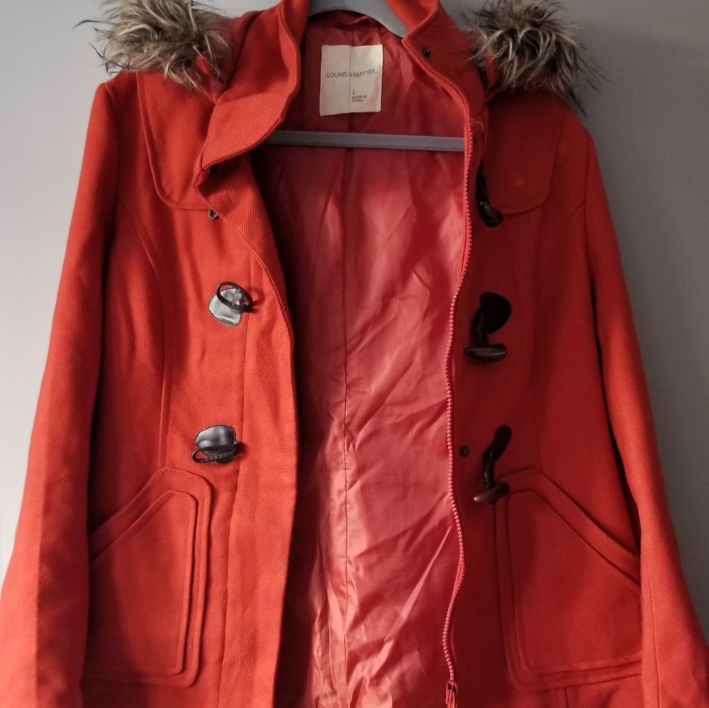 Orange winter jacket